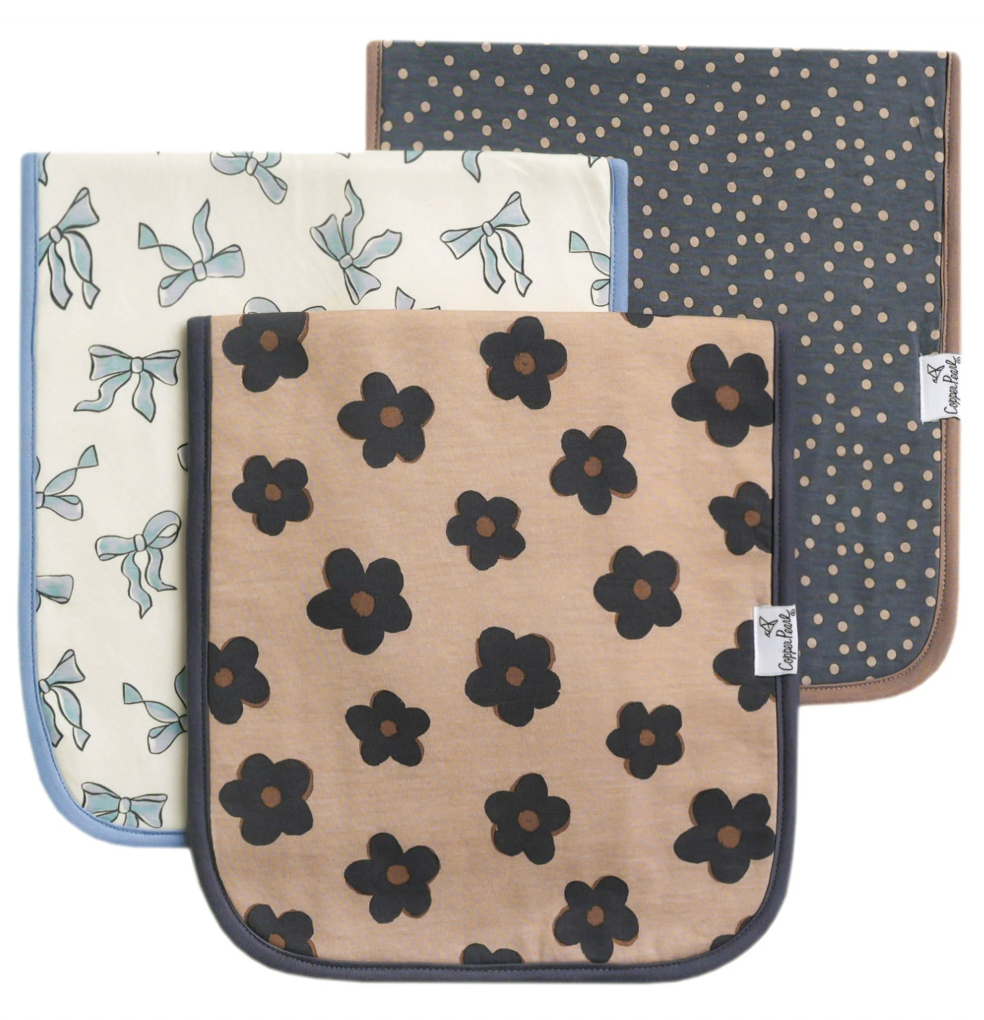 Premium Burp Cloths - Gemma in Tan
