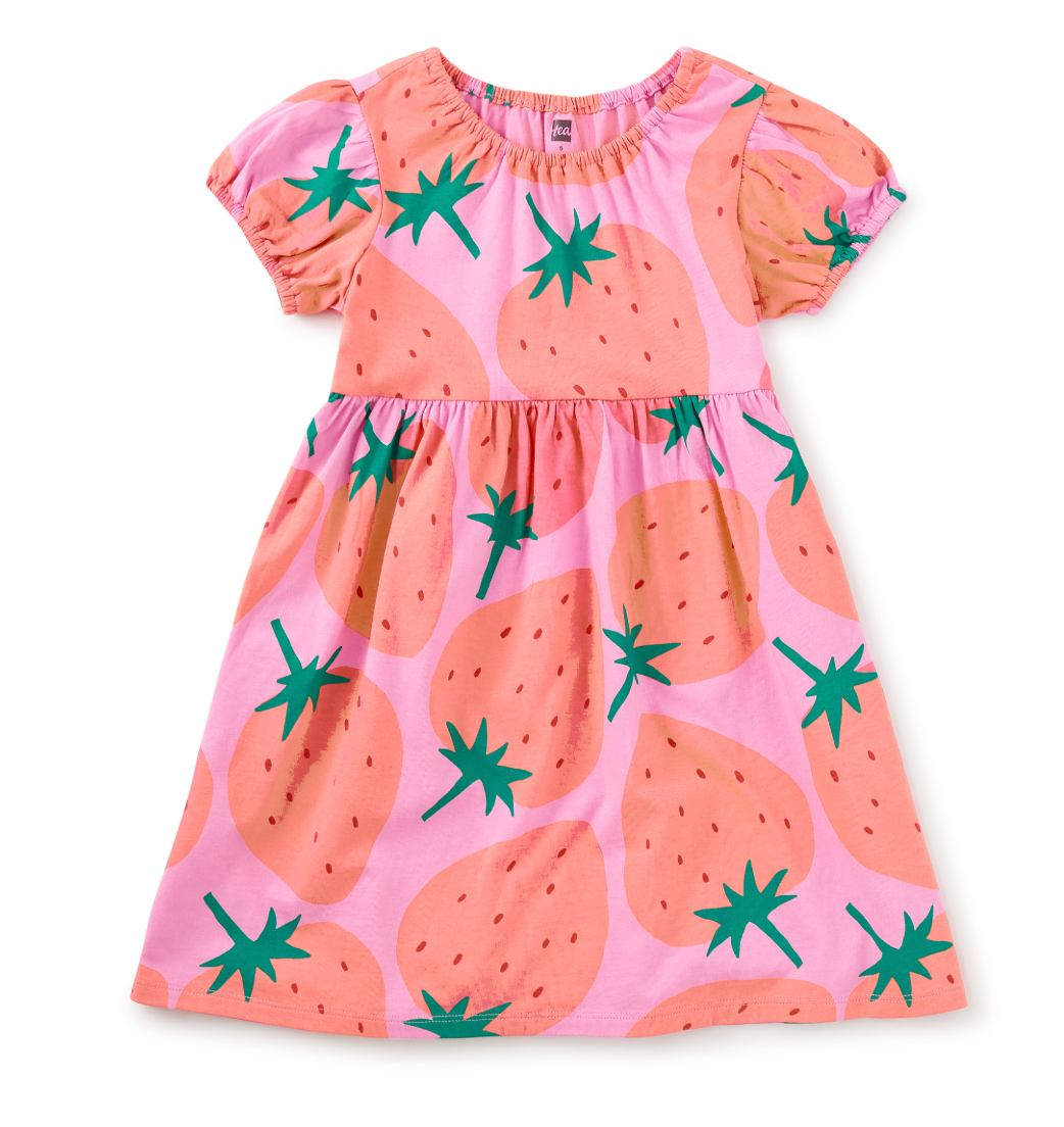 Strawberry Puff Sleeve Dress