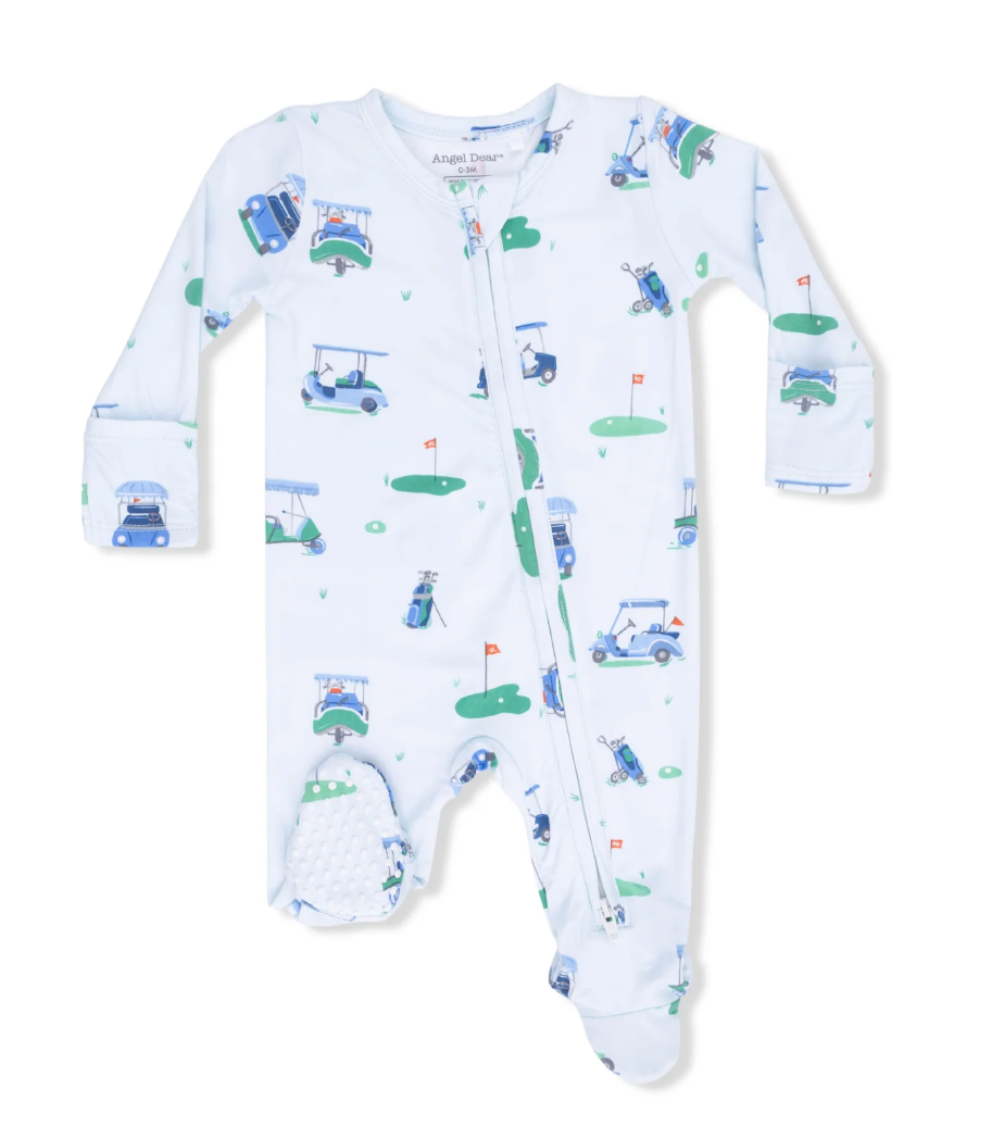 Vintage Golf Carts Footed Pajama