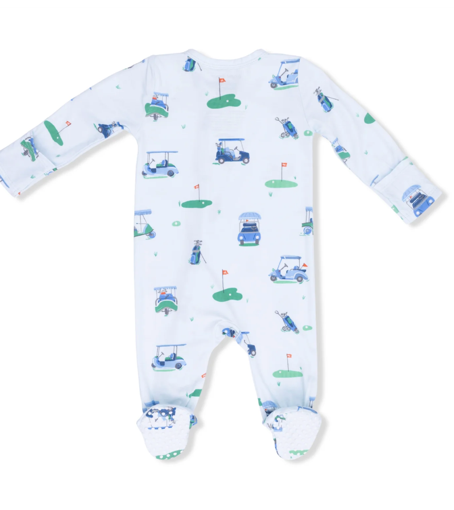 Vintage Golf Carts Footed Pajama