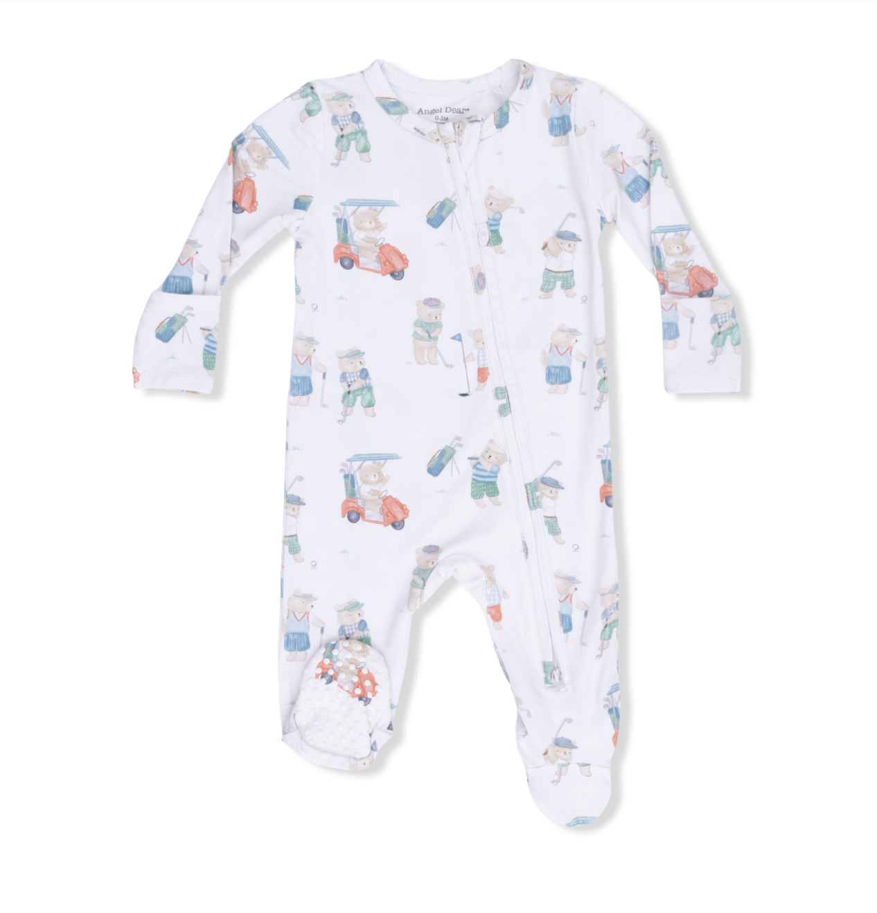 Golfing Teddy Bears - 2 Way Zipper Footie