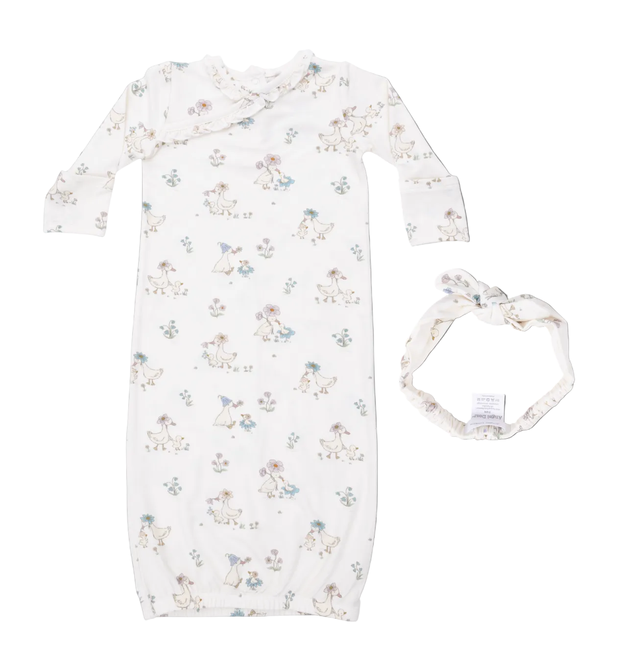 Flower Ducklings - Kimono Gown & Knot Headband