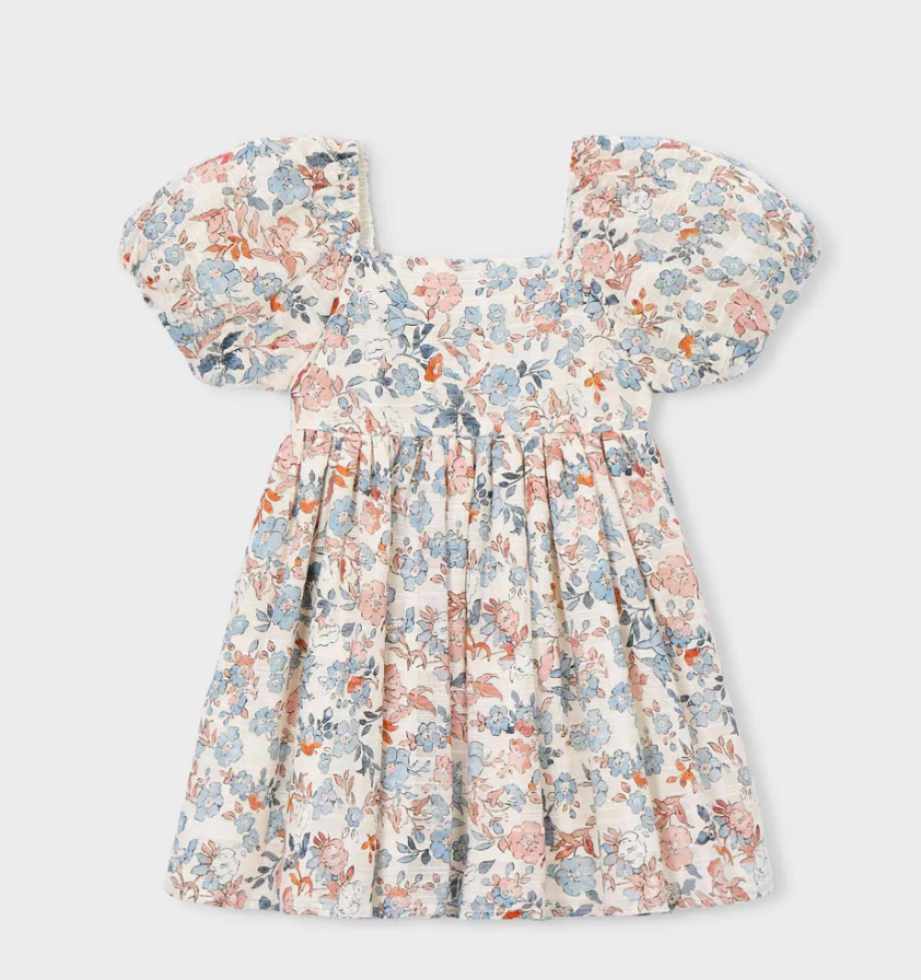 Puff Sleeve Floral Dress