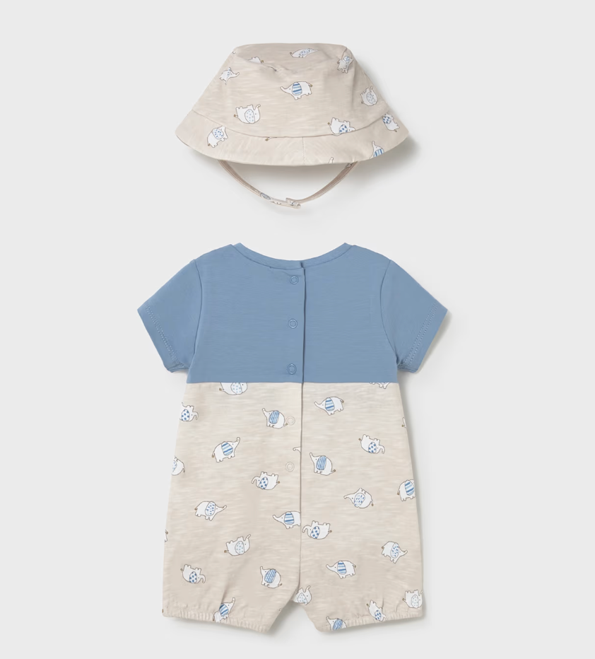 Baby Boy Romper with Hat