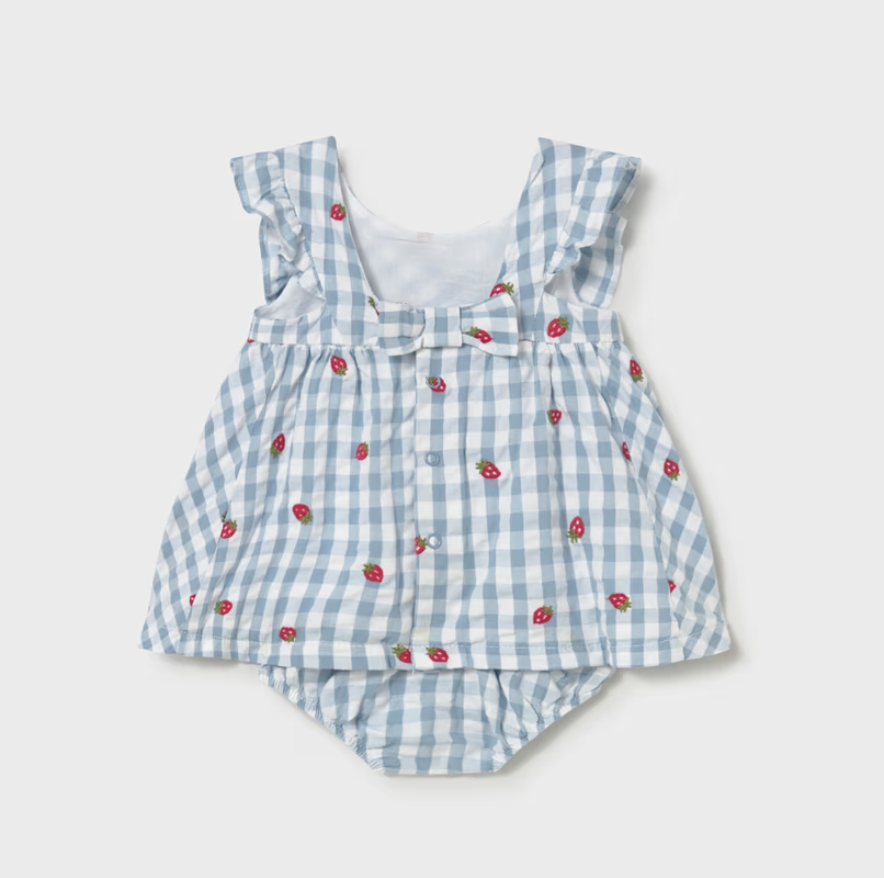 Baby Girl Printed Dress with Strawberries