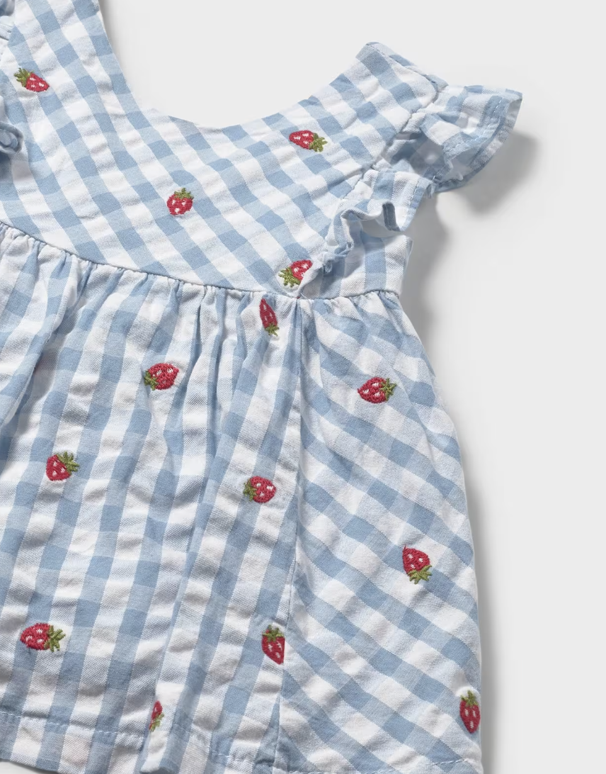 Baby Girl Printed Dress with Strawberries