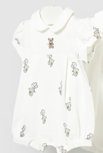 Baby Girl Teddy Bear Romper