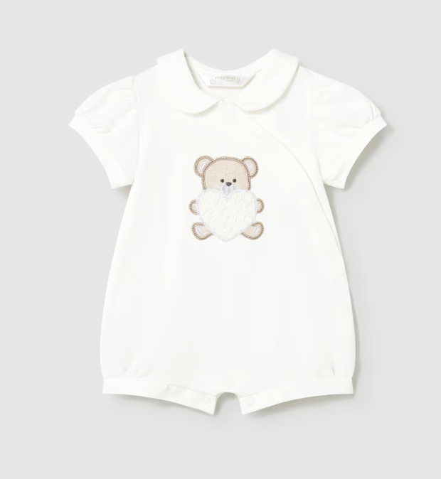 Baby Girl Teddy Bear Romper