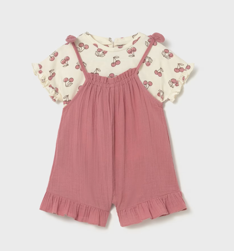 Dungaree and Print T Shirt