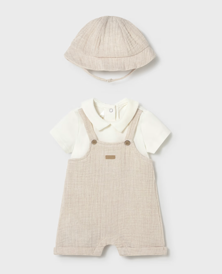 Baby Boy Dungaree with Hat