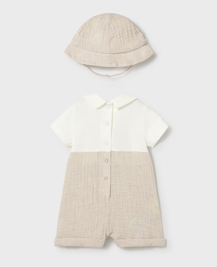 Baby Boy Dungaree with Hat