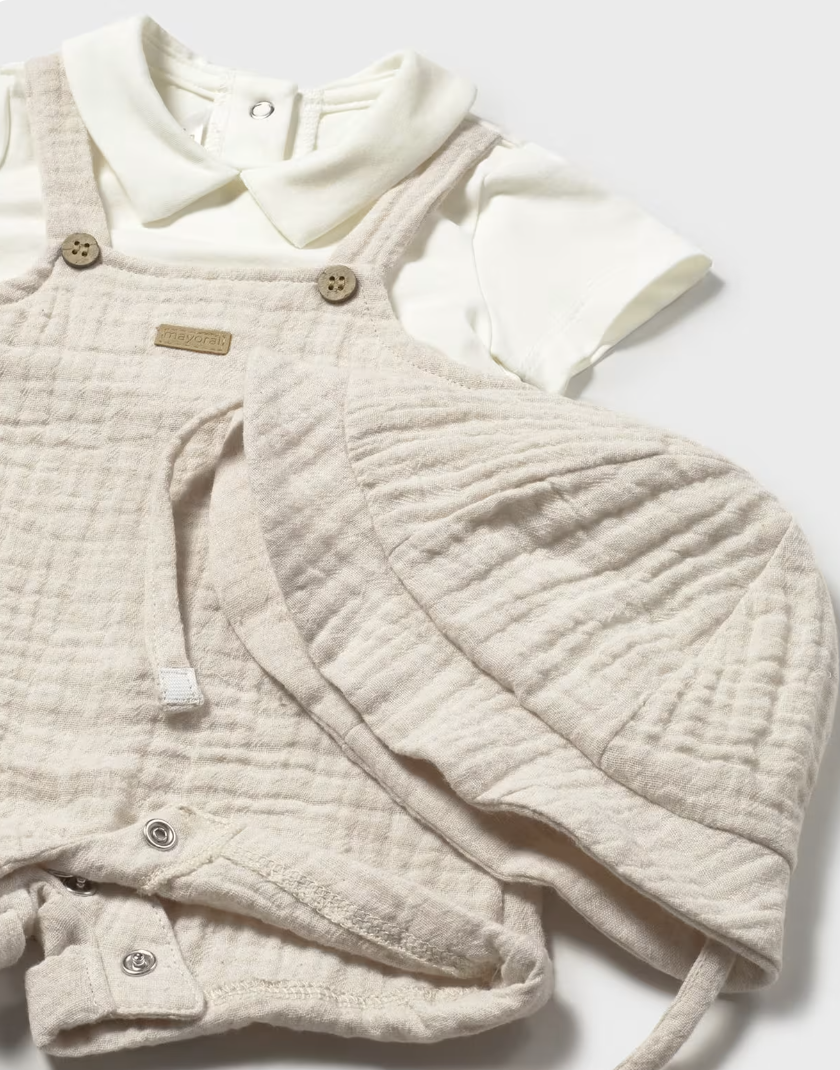 Baby Boy Dungaree with Hat