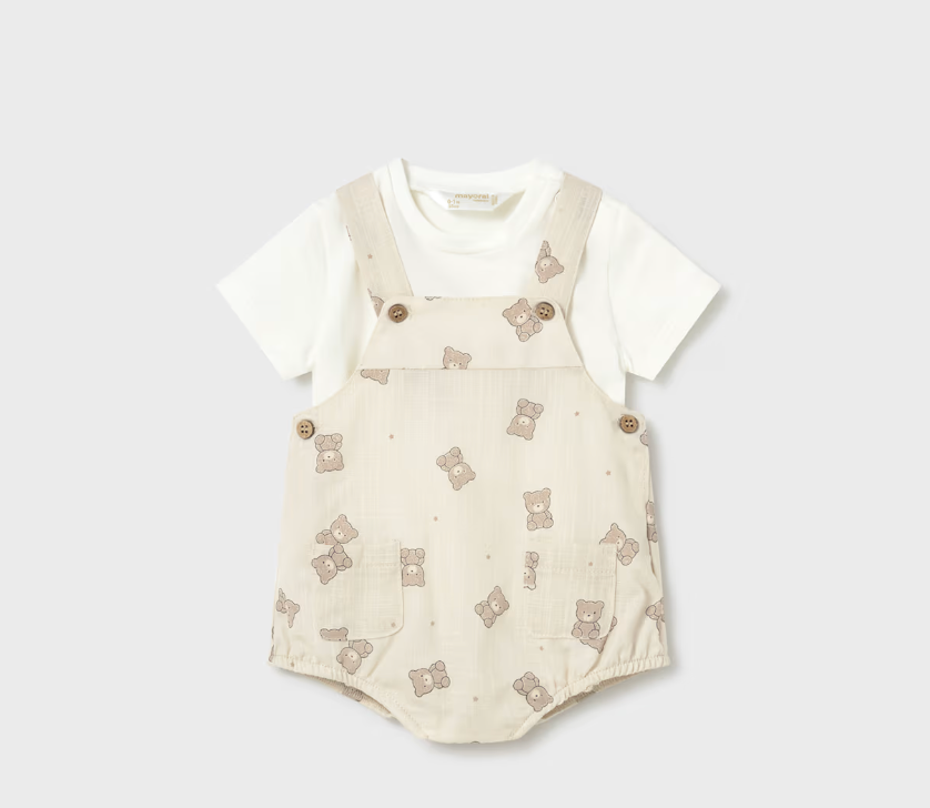 Baby Boy Printed Romper and Hat