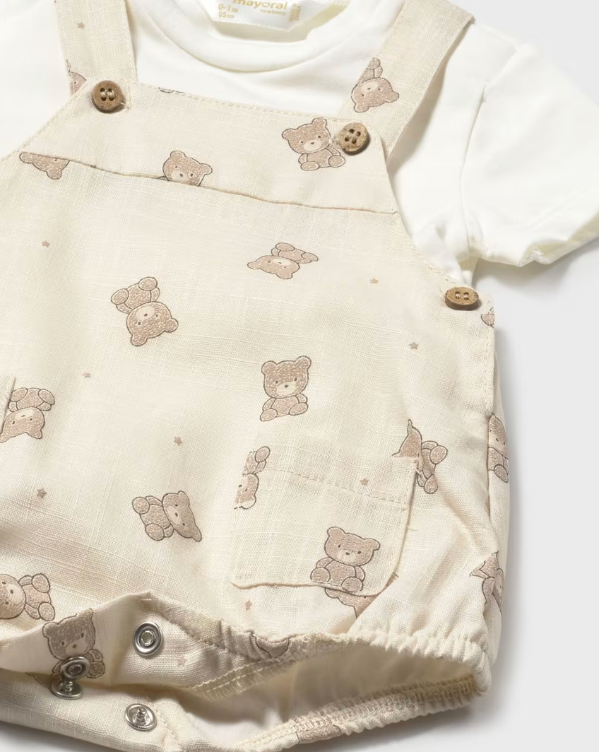 Baby Boy Printed Romper and Hat