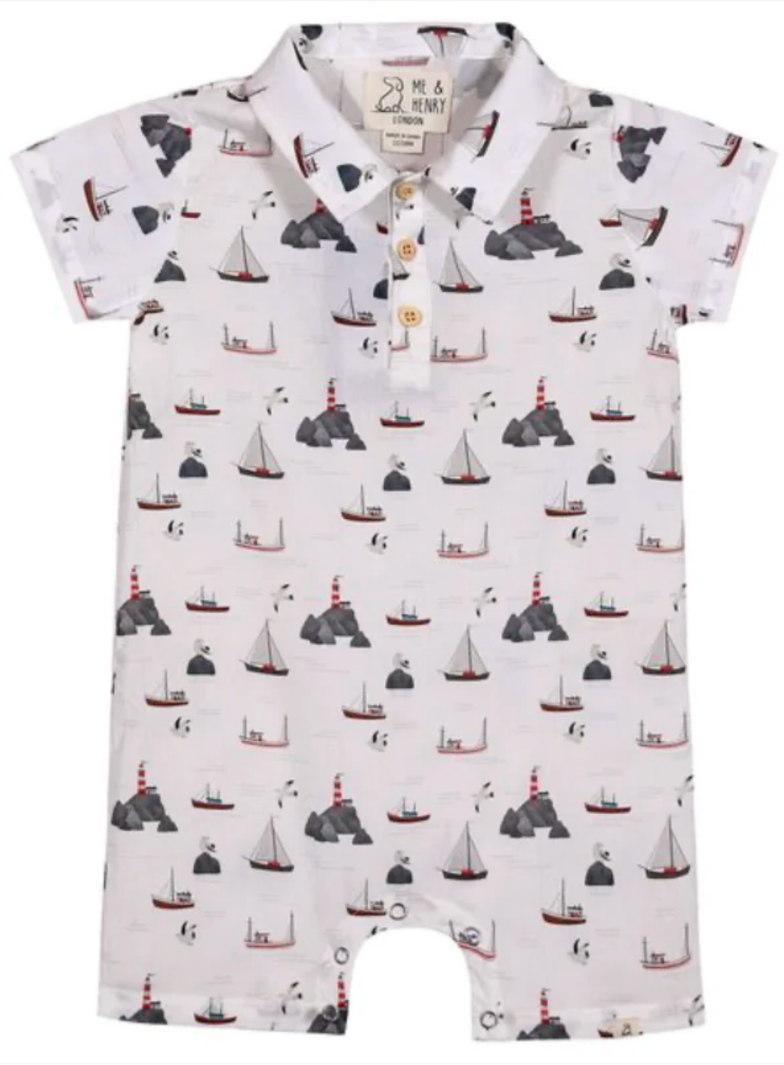 MOLOKAI WHITE HARBOUR PRINTED WOVEN ROMPER