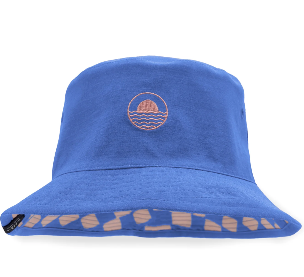 Reversible Marina Blue Checkmate Bucket Hat