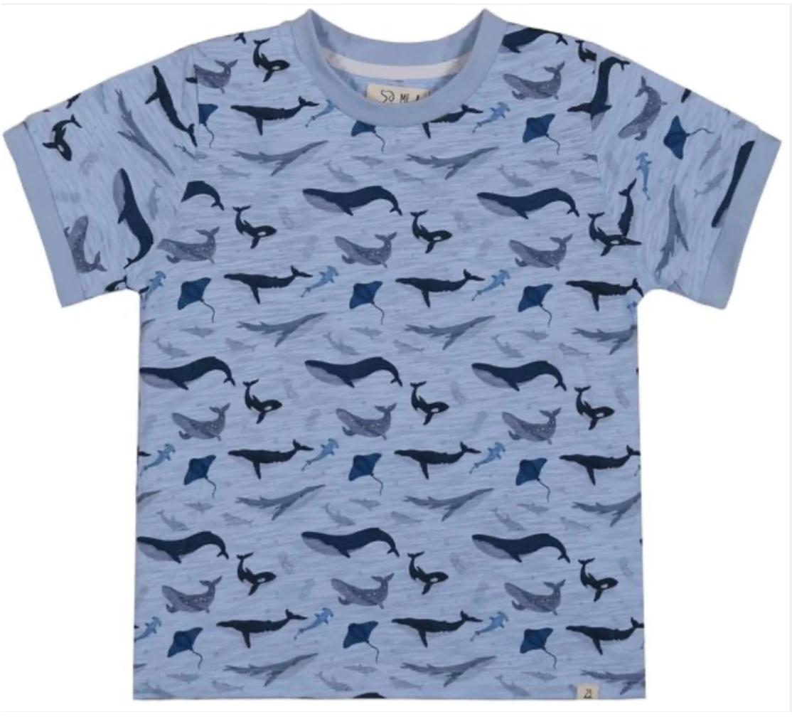 Mousehole Blue Whale T Shirt