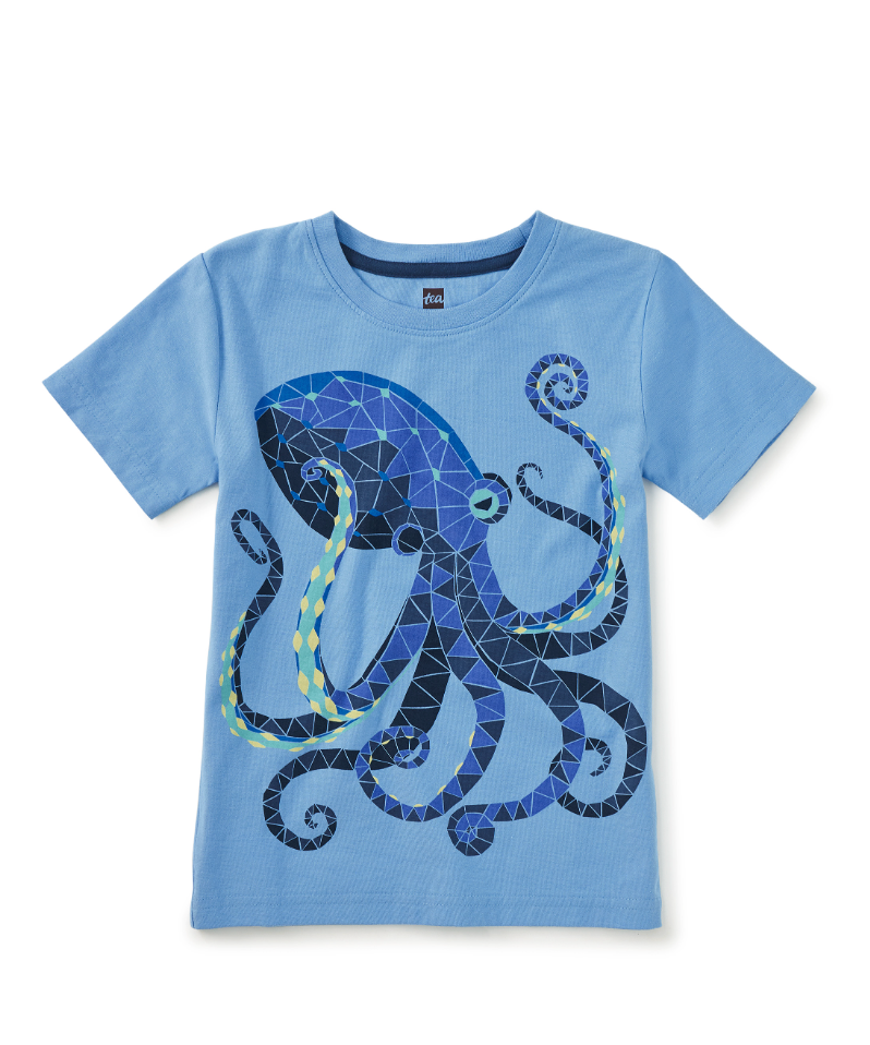 Blue Orchid & Octopus T Shirt