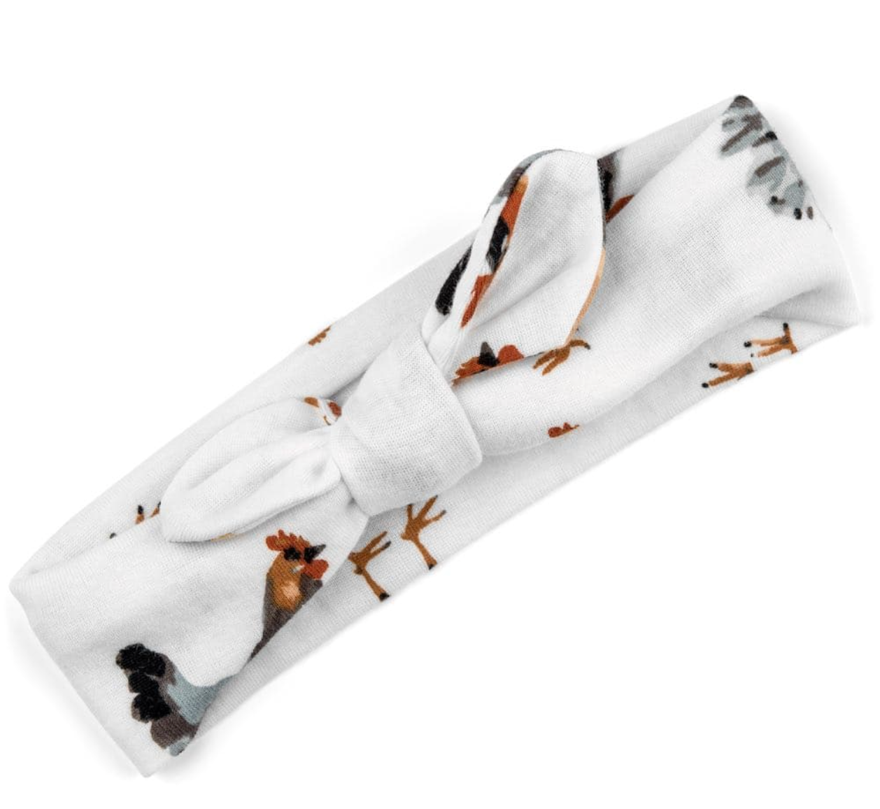 Chicken Organic Cotton Knotted Headband