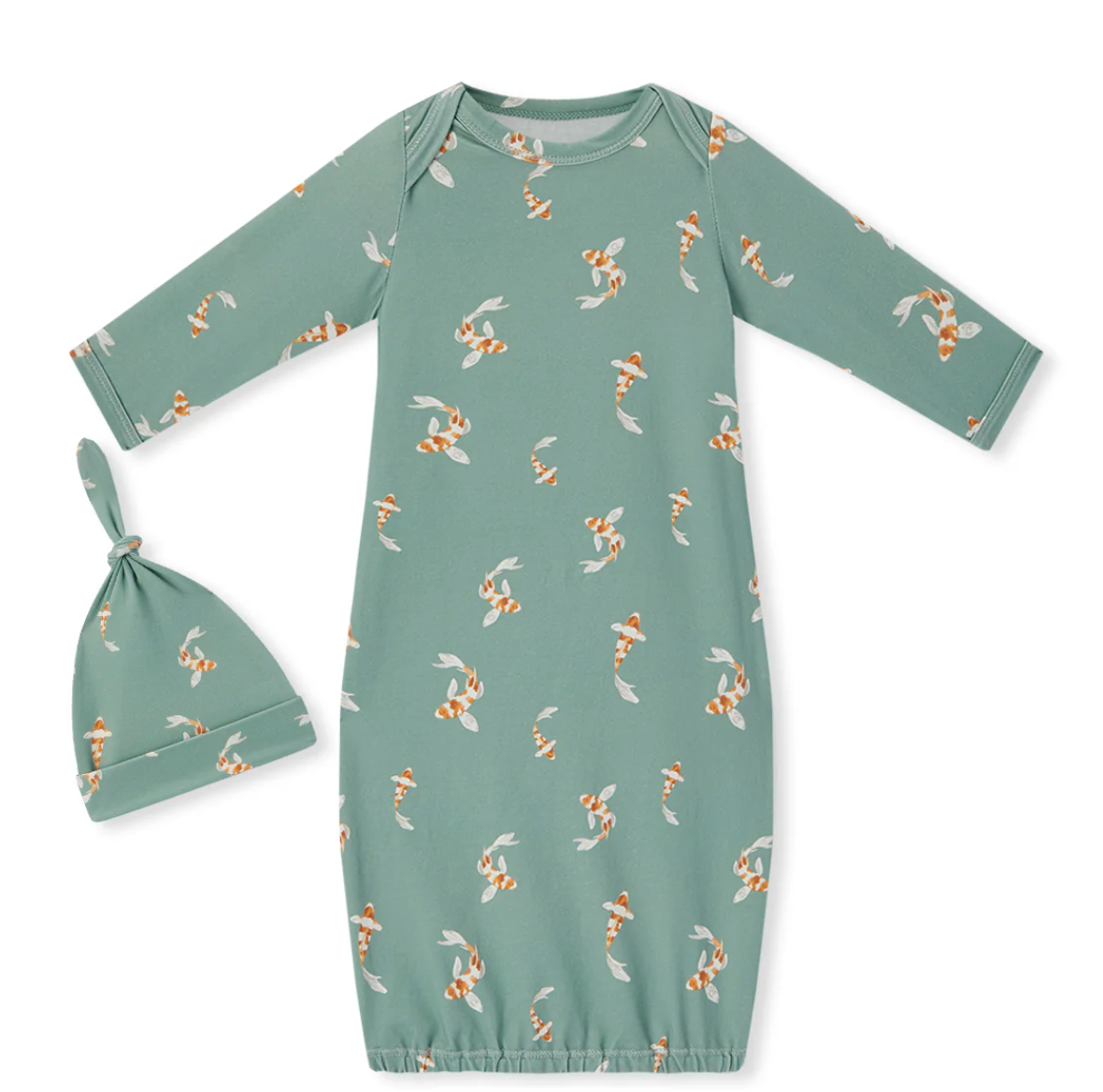 Swimming Koi Gown and Hat Set