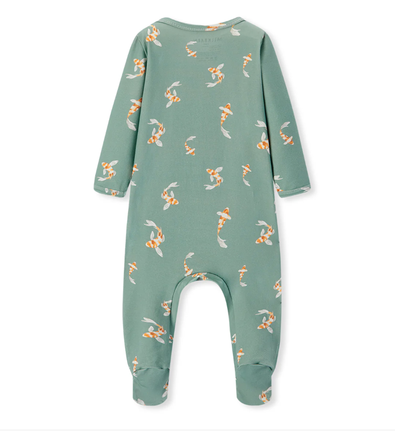 Swimming Koi Cotton Stretch Footie