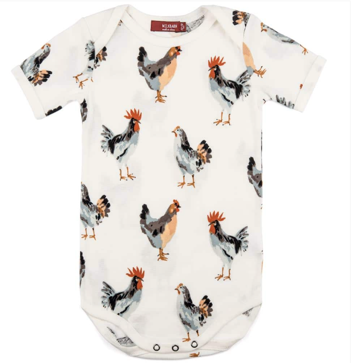 Chicken Organic Cotton Short Sleeve Onesie