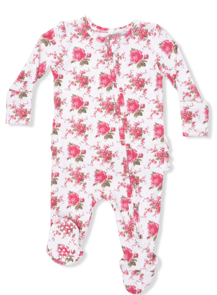 2 Way Ruffle Back Zipper Footie