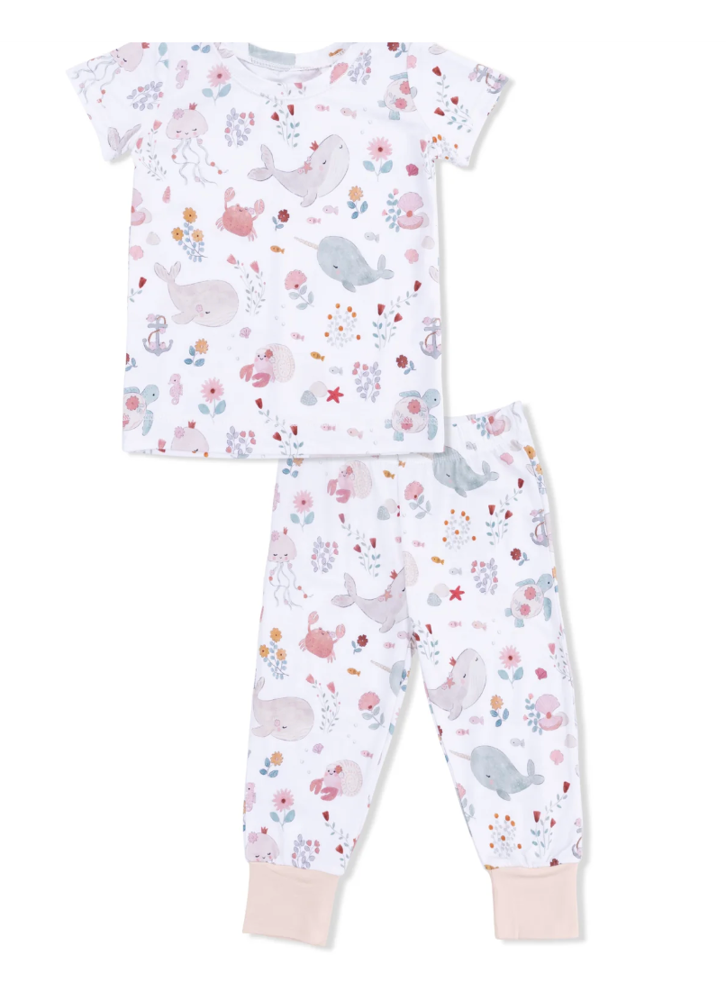 Garden Sea Creatures Short Sleeve Loungewear Set