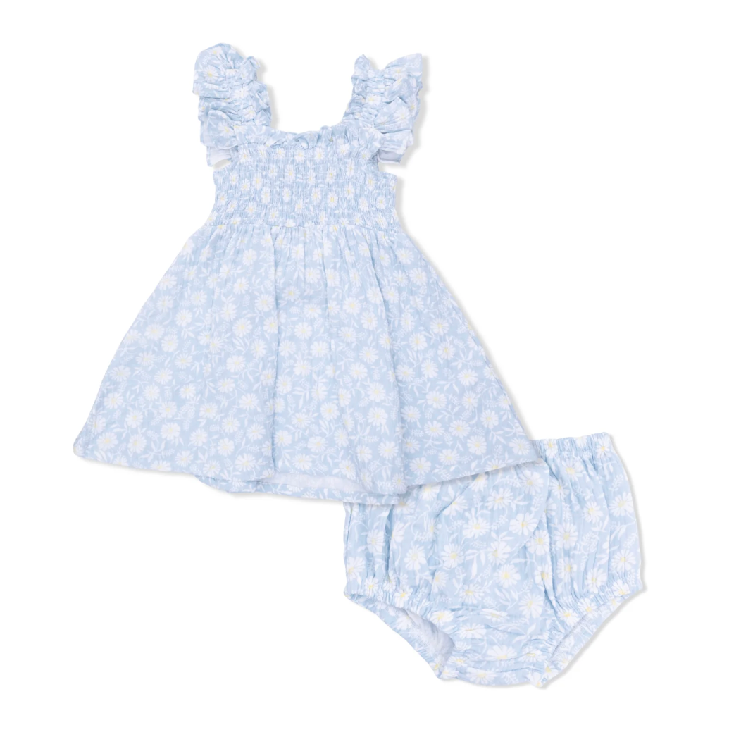 Western Daisies Smocked Sundress with Bloomers