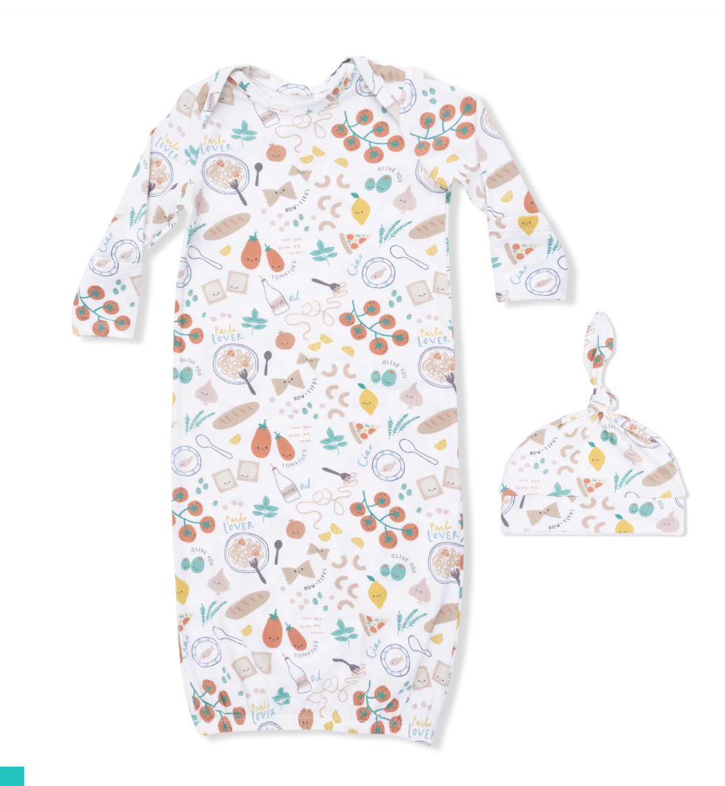 Pasta Gown and Hat Set