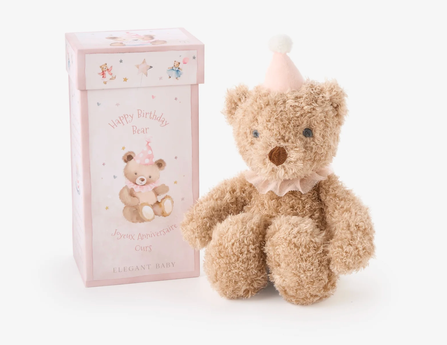 Pink Birthda Bear Plush Toy