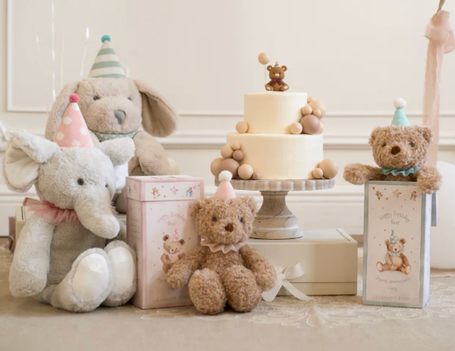 Aqua Birthday Bear Plush Toy