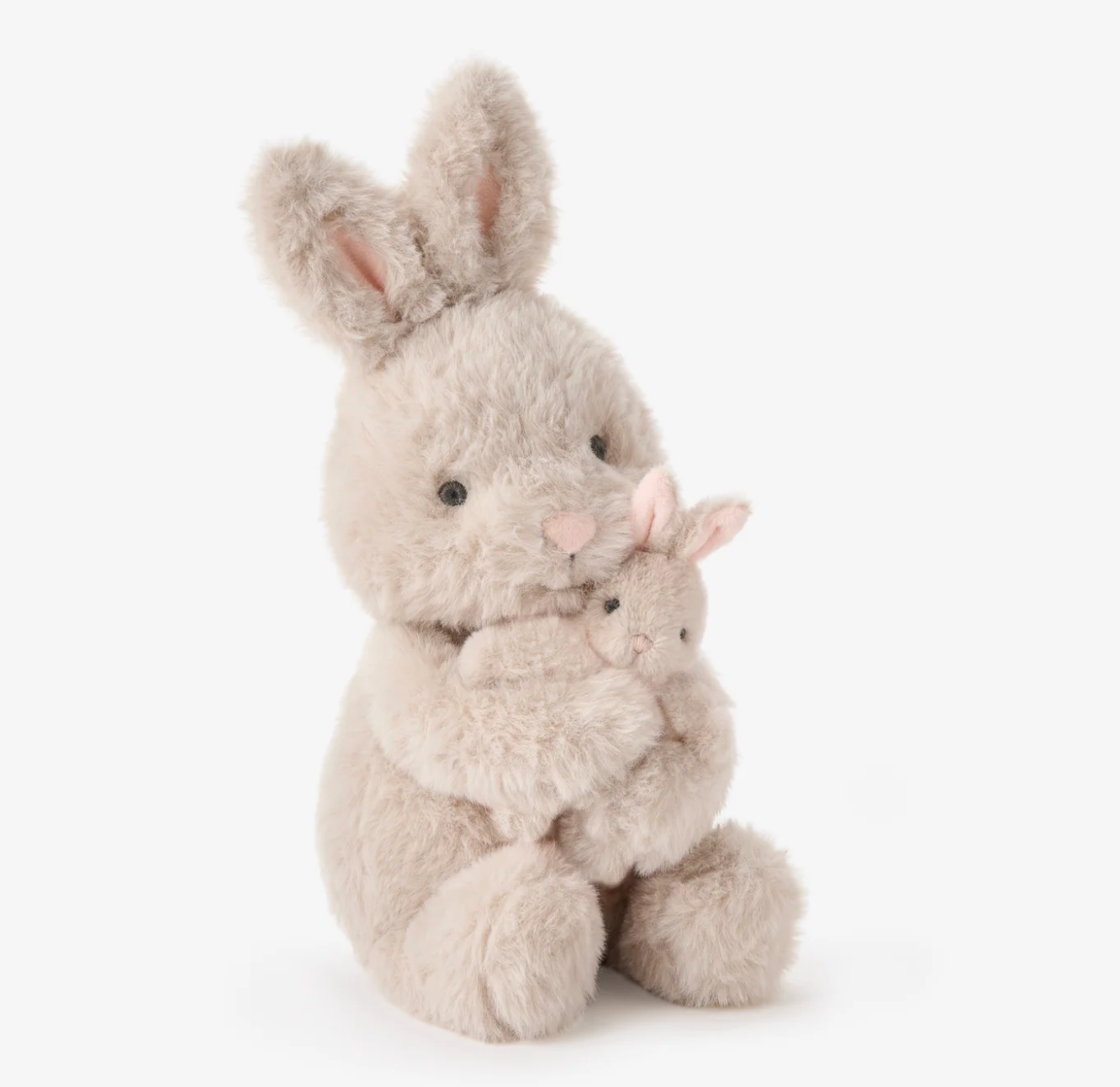 Mama + Baby Bunny Plush Rattle Toy