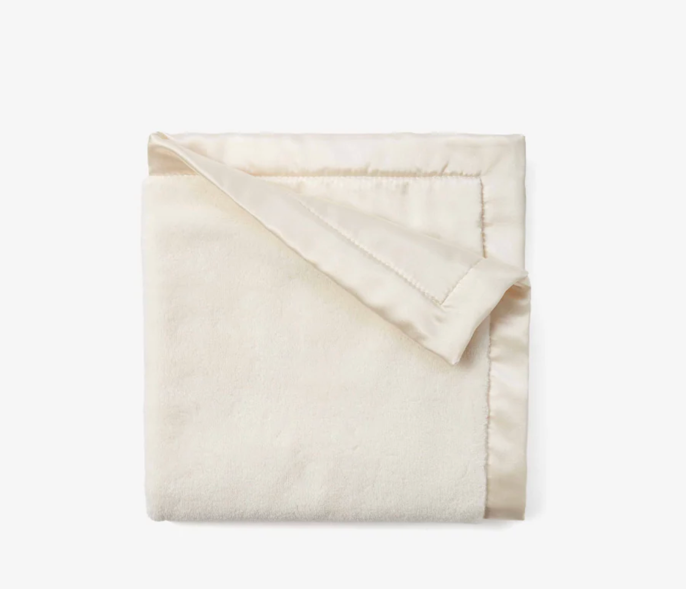 Ceram Satin Trim Flannel Fleece Baby Security Blanket