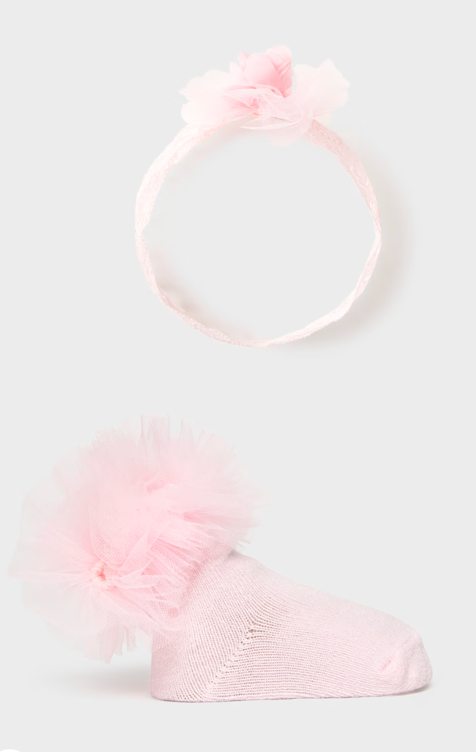 Newborn Girl Headband and Socks