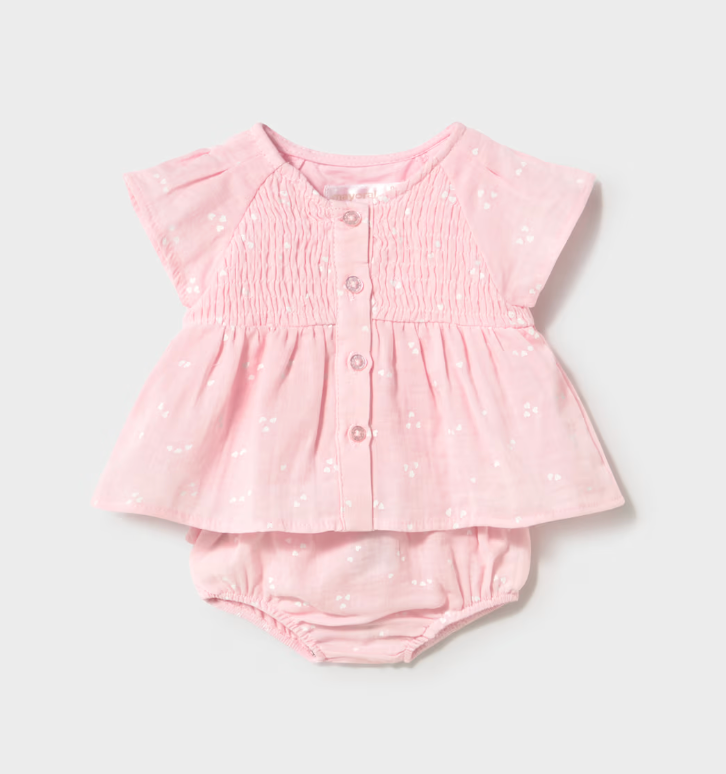 Newborn Girl Bloomers and Blouse Set