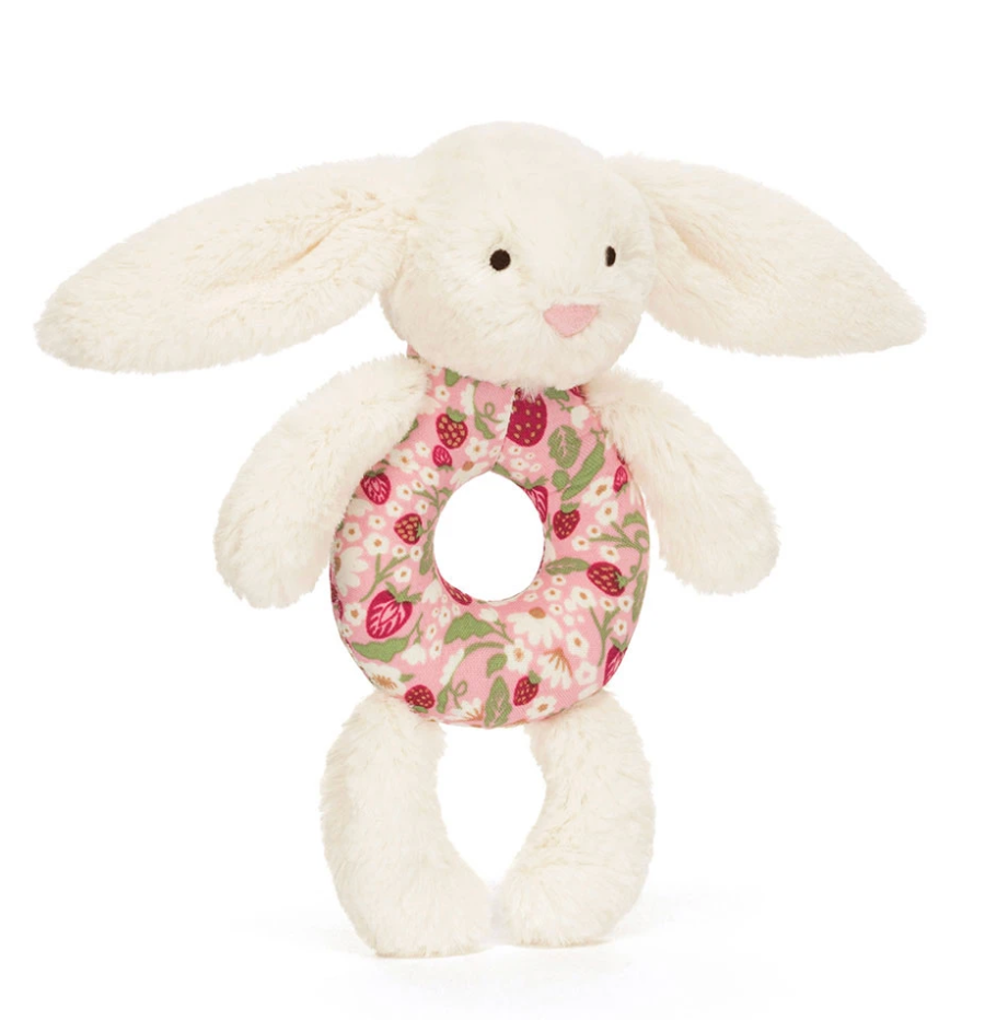 Blossom Cream Bunny "Berry" Ring Rattle