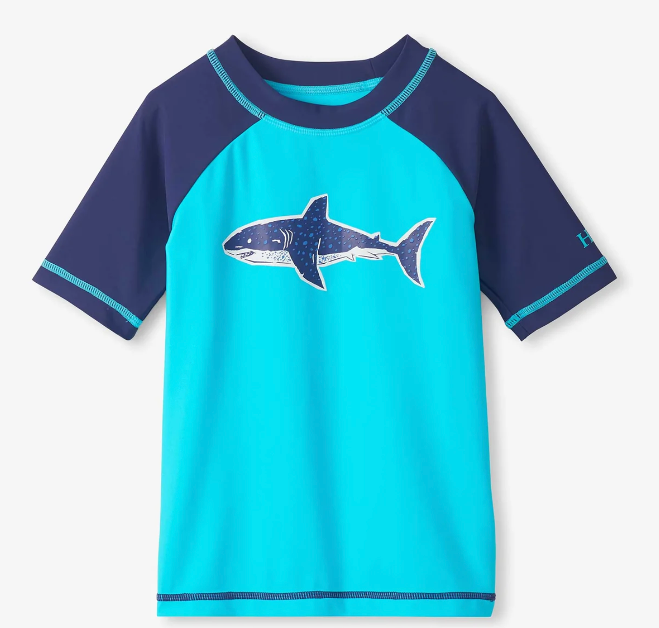 Boys Shark Short Sleeve Rashguard