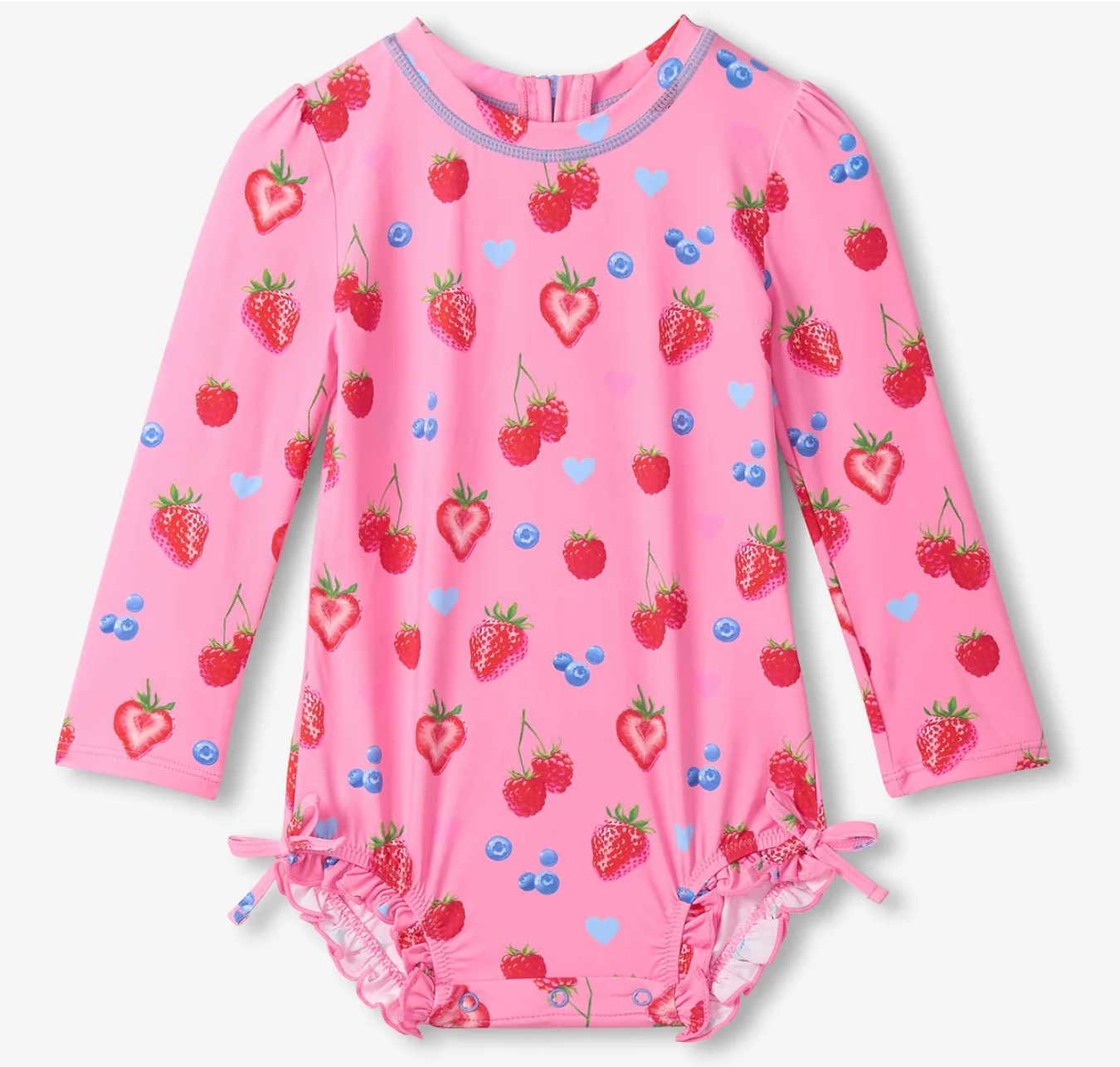 Baby Girls Summer Berries One-piece Rashguard Swimsuit