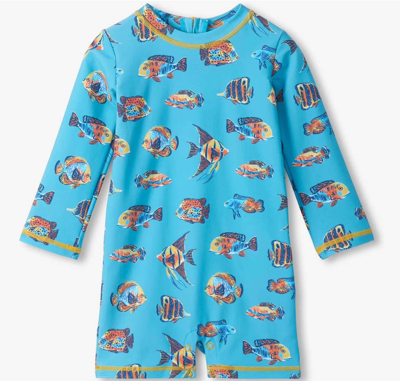 Baby Boys Tropical Ocean One-piece Rashguard Swimsuit