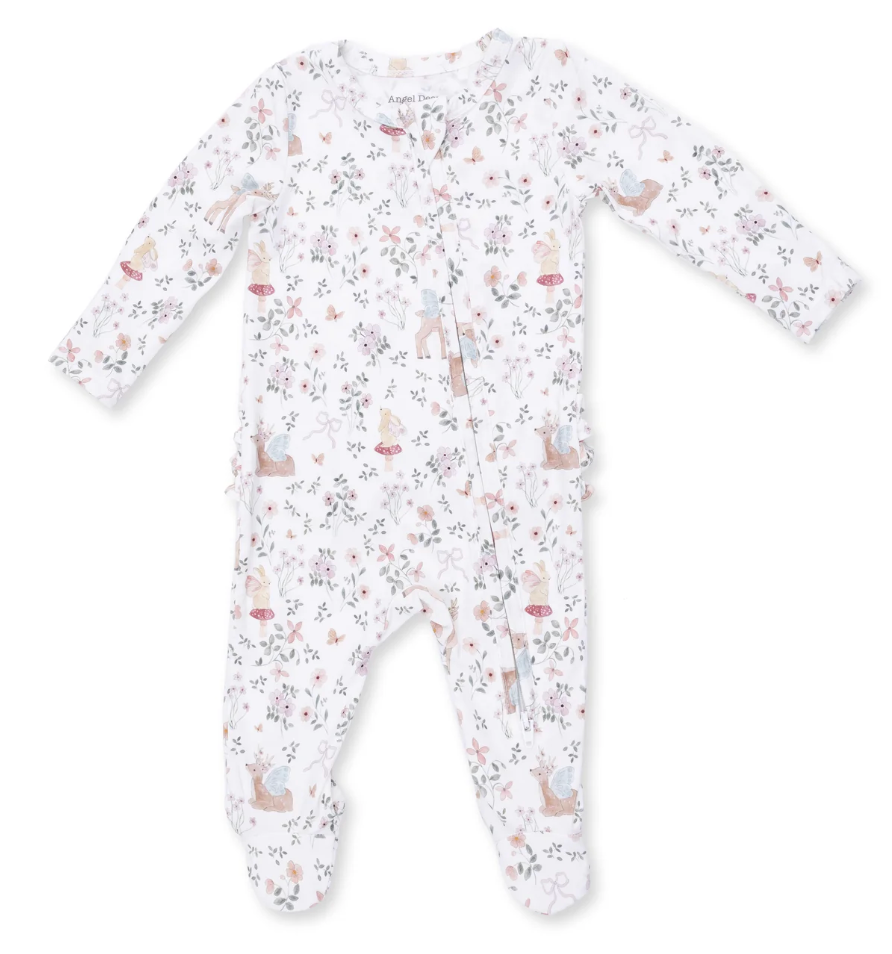 Enchanted Woodland 2 Way Ruffle Zipper Footie
