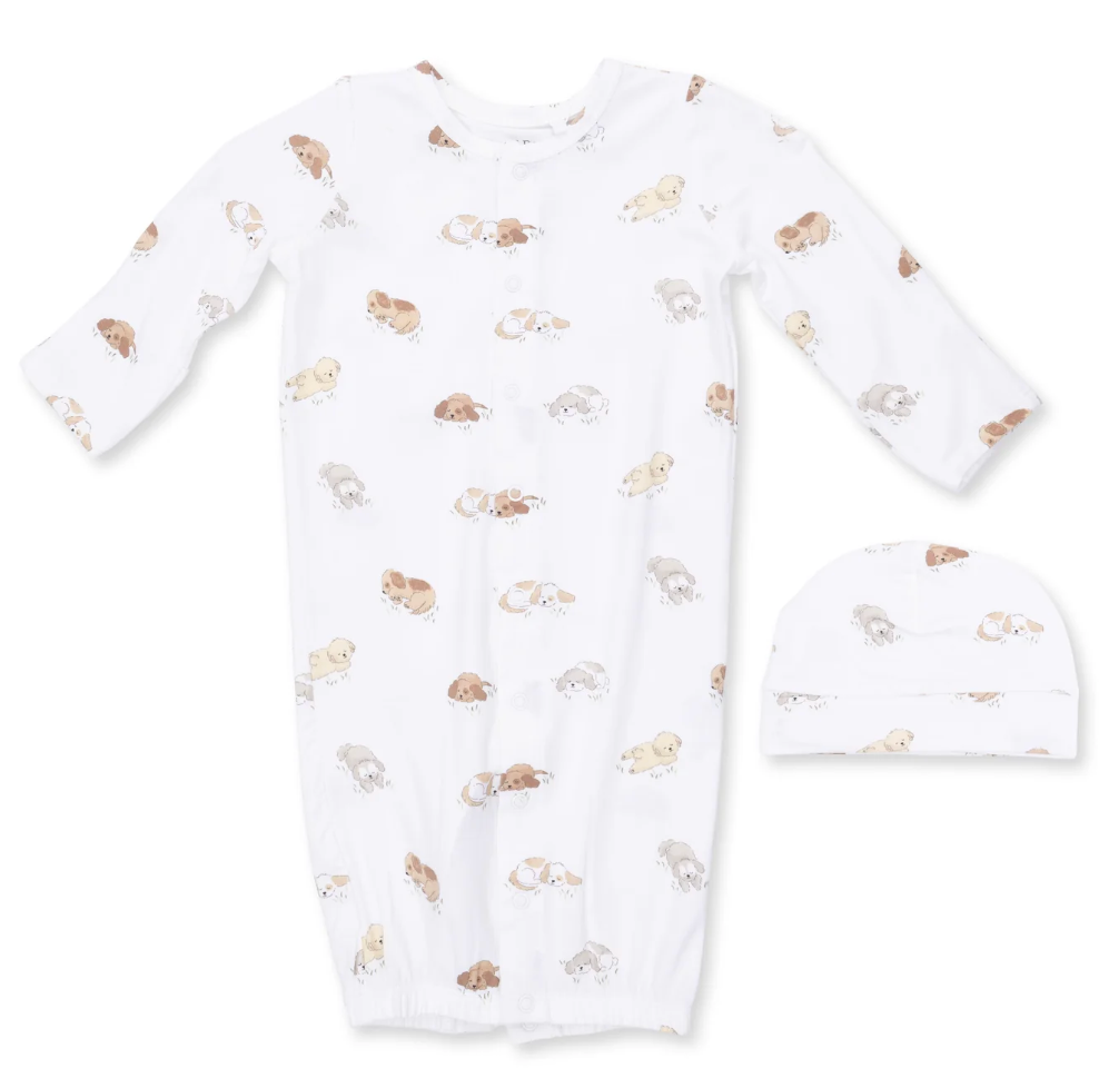 Puppy Snuggle Convertible Gown and Beanie