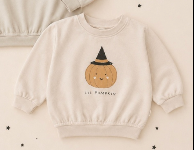 RELAXED FLEECE SWEATSHIRT LIL PUMPKIN