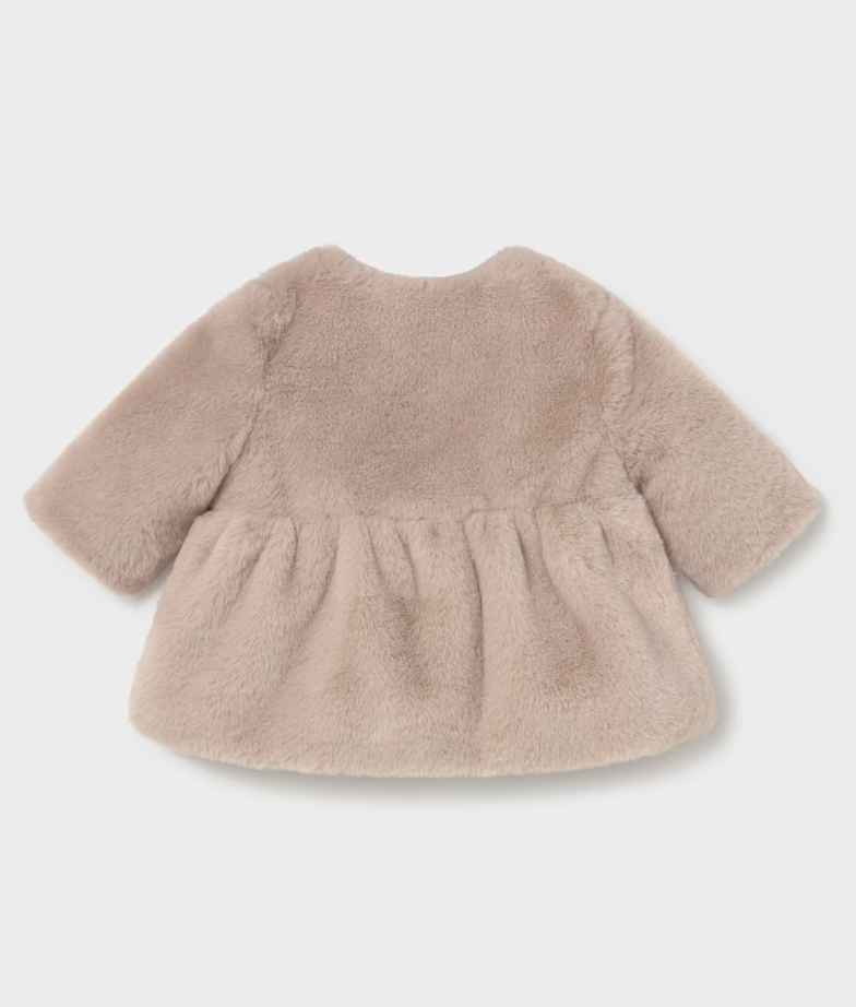 Newborn Girl Faux Fur Coat