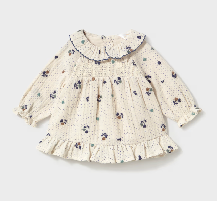 Collared Embroidered Dress