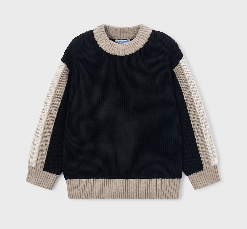 Contrast Knit Sweater