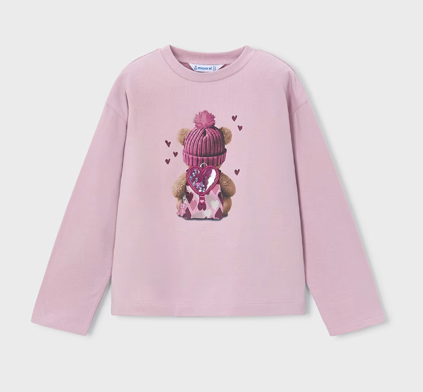 Bear Backpack Long Sleeve Shirt