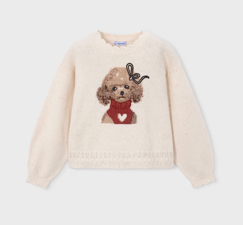 Intarsia Puppy Sweater