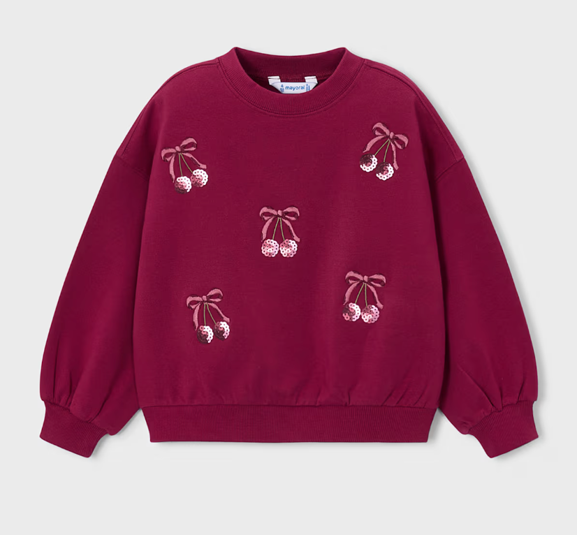 Sequin Cherry Sweatshirt