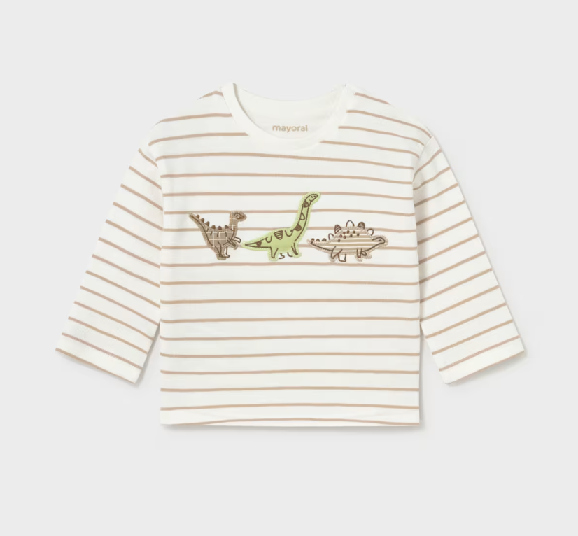 Dinosaur Striped Long Sleeve